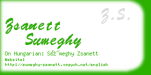 zsanett sumeghy business card